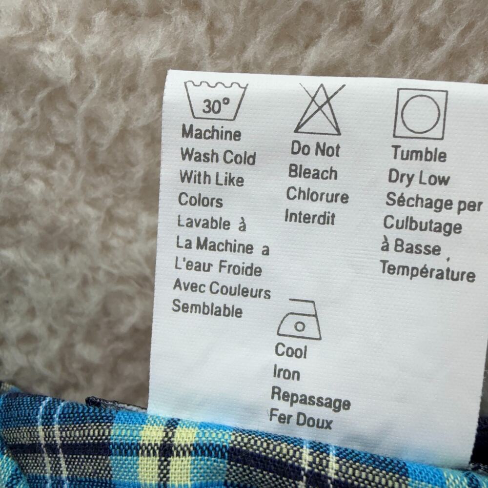 Esprit de Corp Babydoll Plaid Mini Dress Cotton Size 9/10 Side Zipper Y2K Retro - Picture 10 of 12